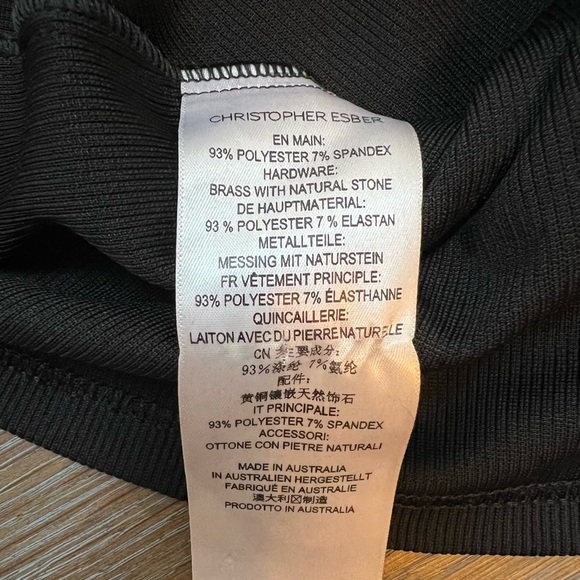 Christopher Esber Black Long Sleeve Cut Out Blouse - Picture 7 of 7